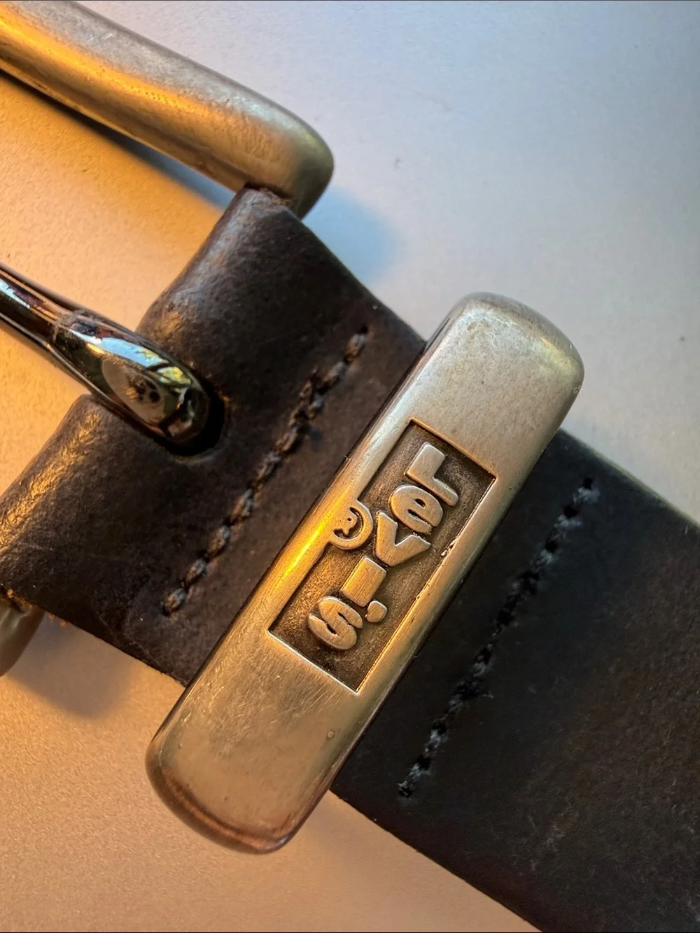 Levi’s Genuine Italian Leather Belt Black USA Made Size 38/95
